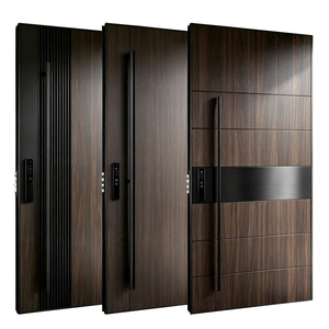 Modern Solid Wood Pivot Front Entry Door