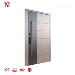 Contemporary Aluminum Alloy Double Door Modern Security Entry Front Exterior