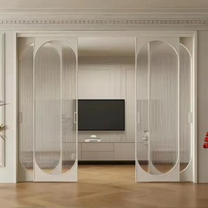 Luxury Modern Art Glass Sliding Door