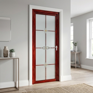 Commercial Classic Style Waterproof Anti Corrosion Aluminum Villa Bathroom Door