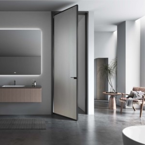 Professional Modern Invisible Aluminium Glass Swing Door for Villa House Interior Windproof Finished Surface Other Doors Product