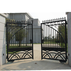 Best Seller Villa Gate Designs Entrance Double Security Door Wrought Iron Front Entry Door