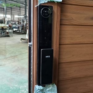 Thermal Break 85 Aluminum Offset Pivot Door Double Glazed Low E Glass for High End House Front Entry Decoration