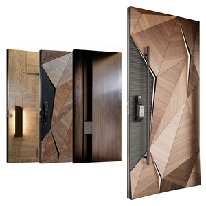 Modern Aluminum Pivot Entrance Door Luxury Villa Security Front Entry Exterior Door Custom Size