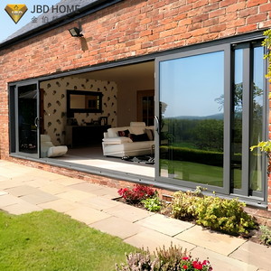 Modern Exterior 4 Panel Aluminum Sliding Glass Door