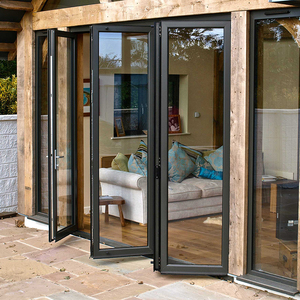 Thermal Break Bifold Door Soundproof Door Exterior Hurricane Proof Tempered Glazed