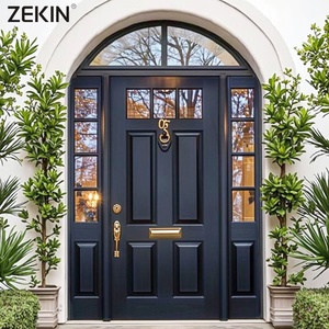 ZEKIN Customized Modern Aluminum Entrance Solid Pivot Door Smart Lock