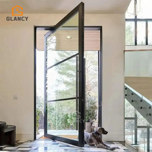 Customized Size Modern Pivot Doors Aluminium External Glass Door US Australia